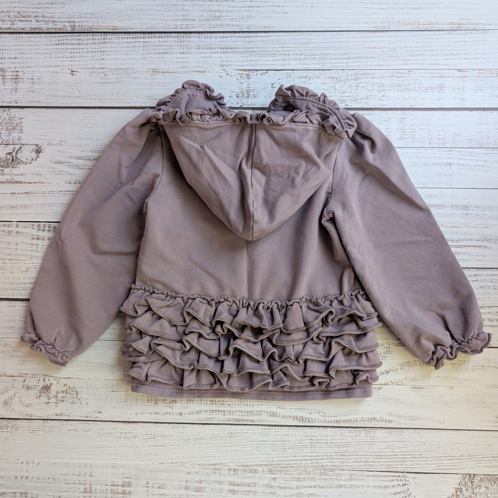 Hooded Jacket with Ruffle Details - Picture 5 of 8